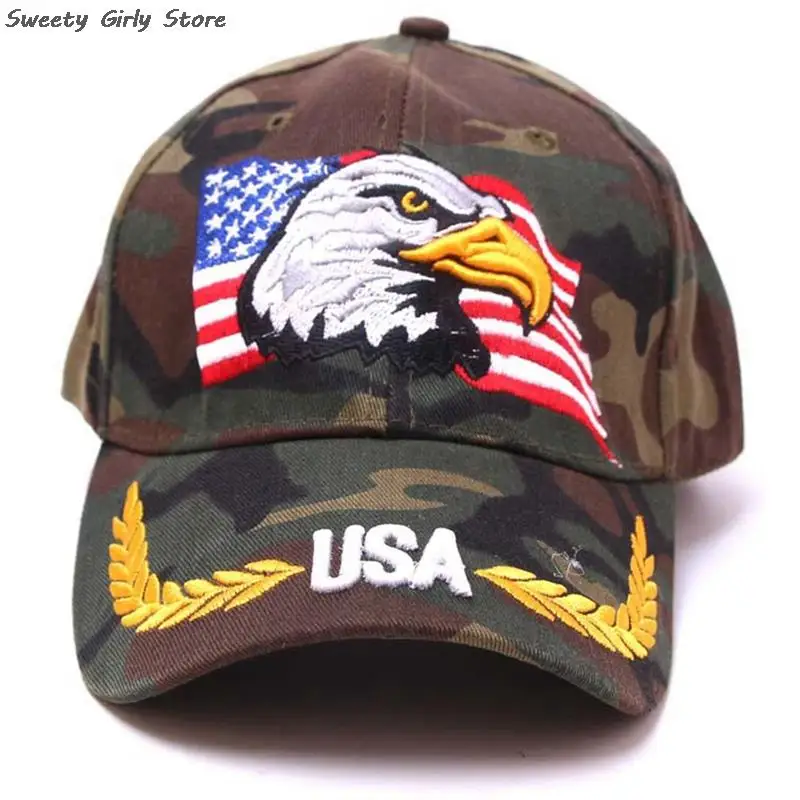 USA American Flag Sports Caps Fashion Cotton Baseball Cap Men Women Hip Hop Casquette Leisure Snapback Hat Sun Protection Visor