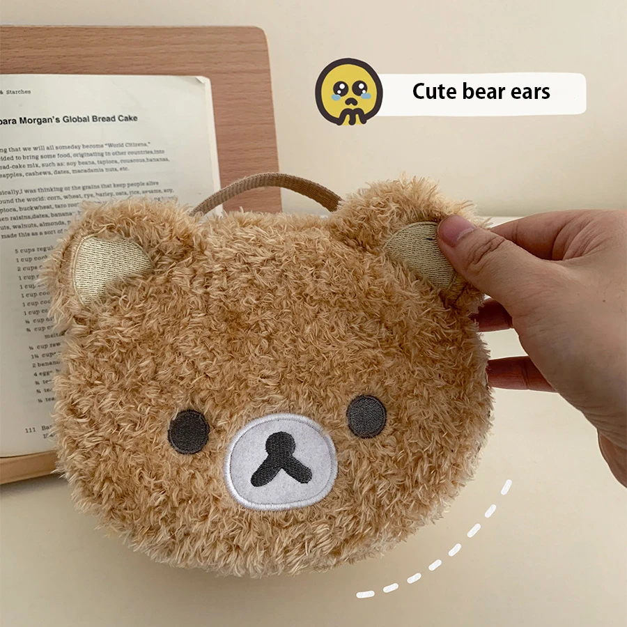 Pluszowe etui na kosmetyki Anime Relaxed Bear Kosmetyczka Damska Saszetka na biżuterię Organizer dla dziewczyn Torebki Prezent Gorąca sprzedaż — zdjęcie 2