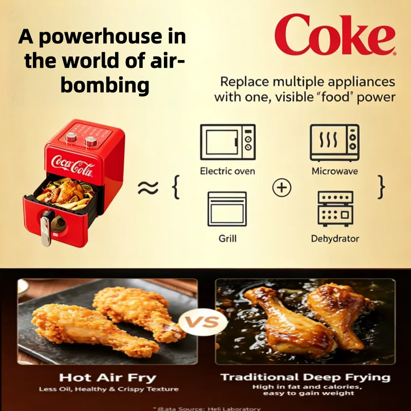 Coca Cola Air Fryer 4.2L Large