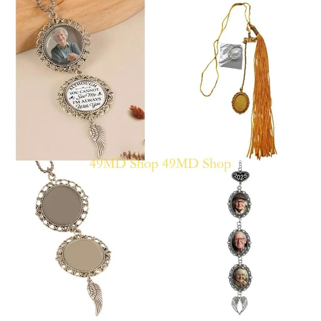 

49MD Unique Graduation Tassels Photo Charm Pendant For Students And Teachers