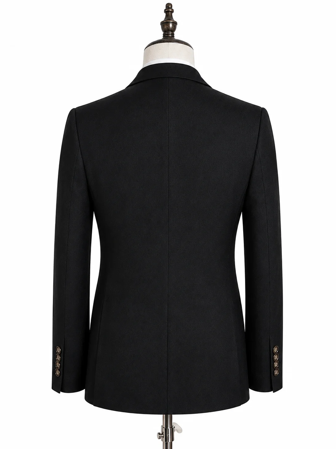 Immagine 4: Abito da Uomo Doppiopetto 2 Pezzi Slim Fit Giacca Blazer Nera Pantaloni Formale per Ufficio Matrimonio Sposo