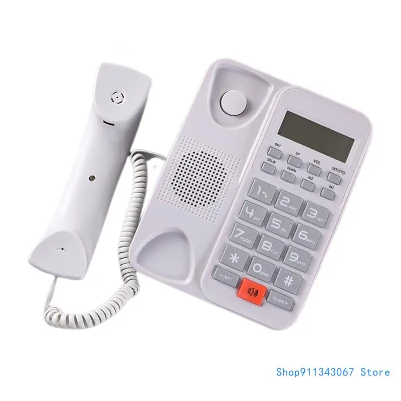 Corded Telephone Landline Telephone Big Button Landline Phones with Caller Identification for Front Desk Home Drop shipping