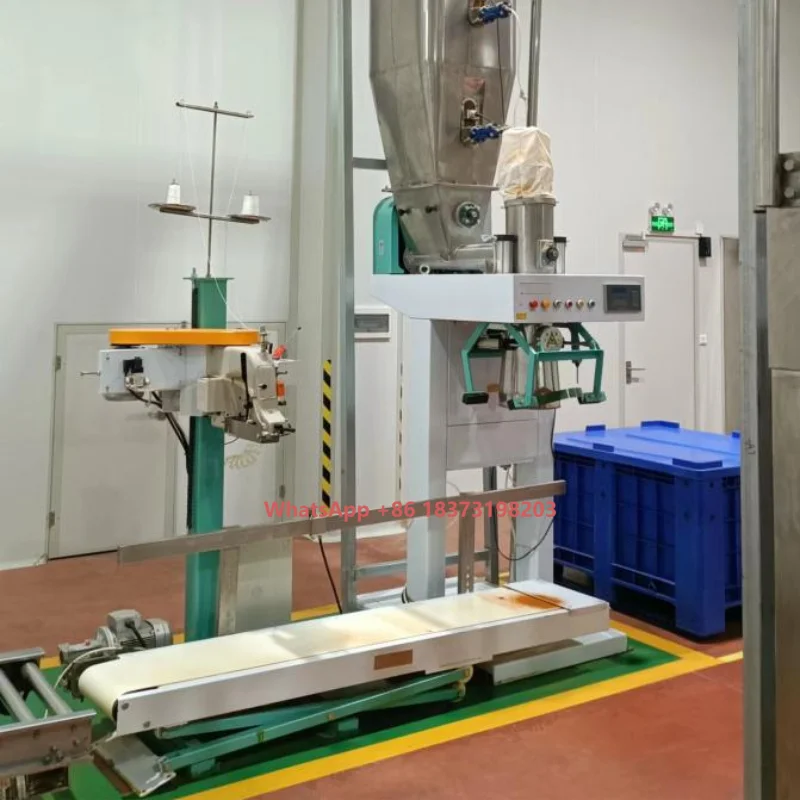 Equipo de sellado de embalaje de ensacado automático, máquina envasadora de harina de arroz glutinoso en polvo, 5-50 kg/bolsa