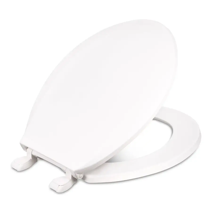 

1200001 Round Plastic Toilet Seat, Standard Economy Model, Light Weight Residential, White
