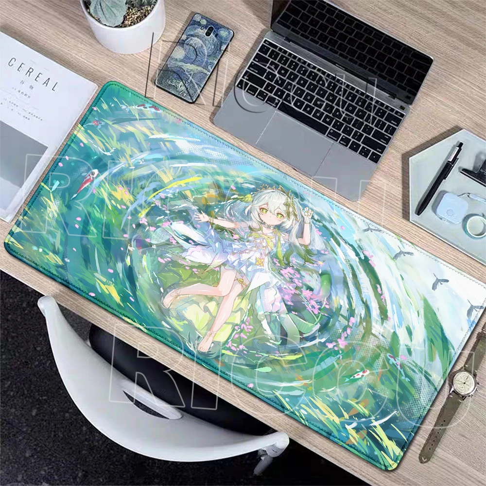 Genshin Impact Mouse Pads Aesthetics Kawaii Anime Game Nahida PC Desk Interior Accessories Mat Laptop Gaming Non-slip Mouse Pads