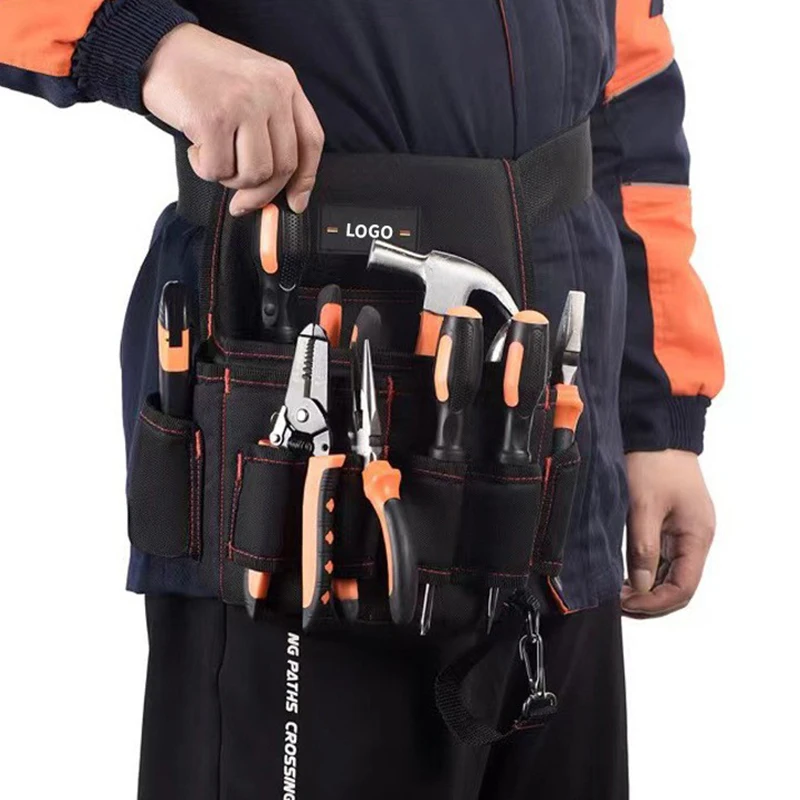 حزام أدوات متعدد الوظائف، حقيبة خصر الأدوات، حزام الأدوات، منضدة النجار والبستاني، مناسبة لأحجام مختلفة من الأدوات، mu