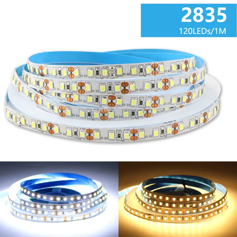 DC 12V Led Strip Light Diode Tape SMD 2835 5M Warm White Nature 300/600/1200 12V Neon LED Strip Light Waterproof TV Backlight