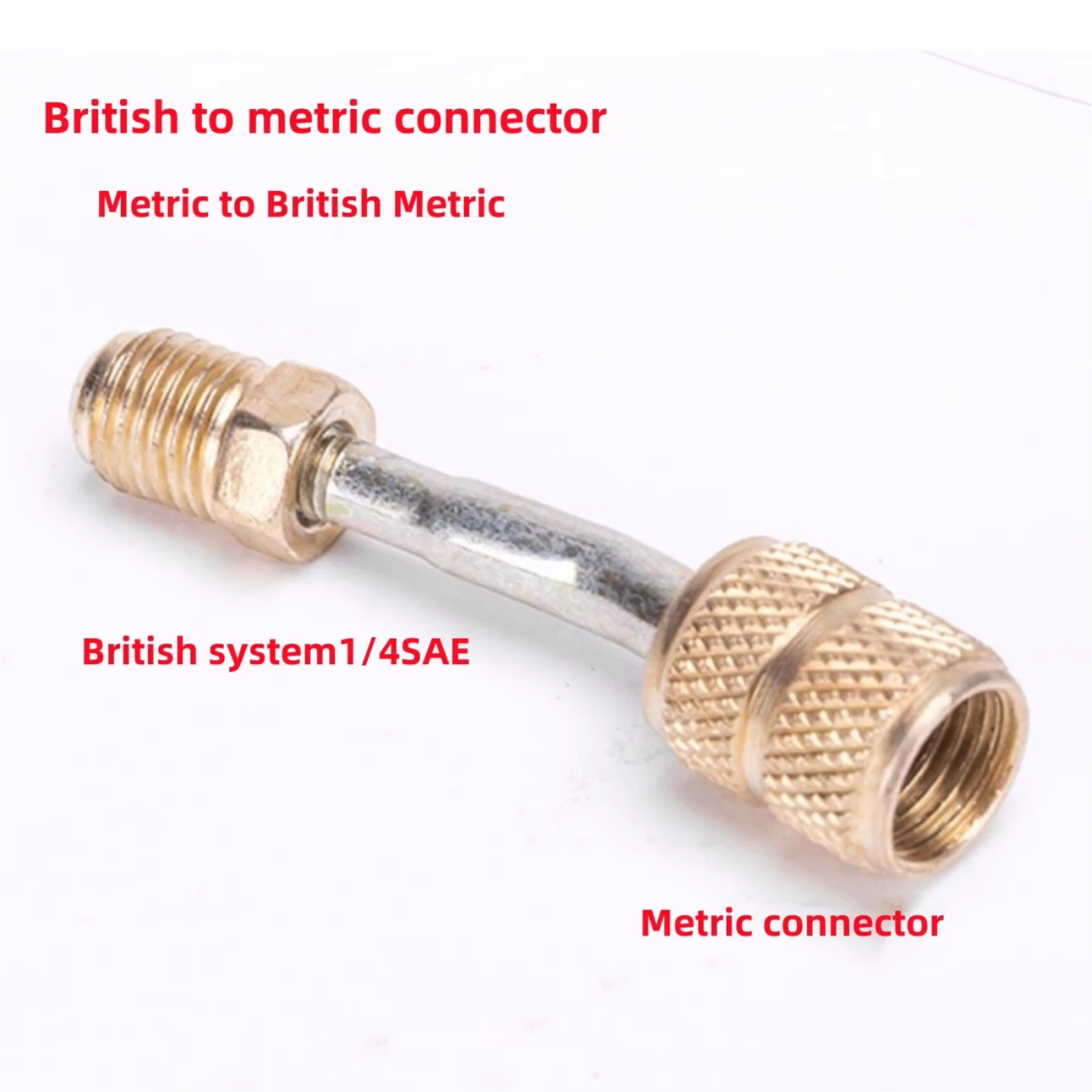 RV65F automobile A/C refrigerant connection, for mini split system air conditioning British connector to metric connector