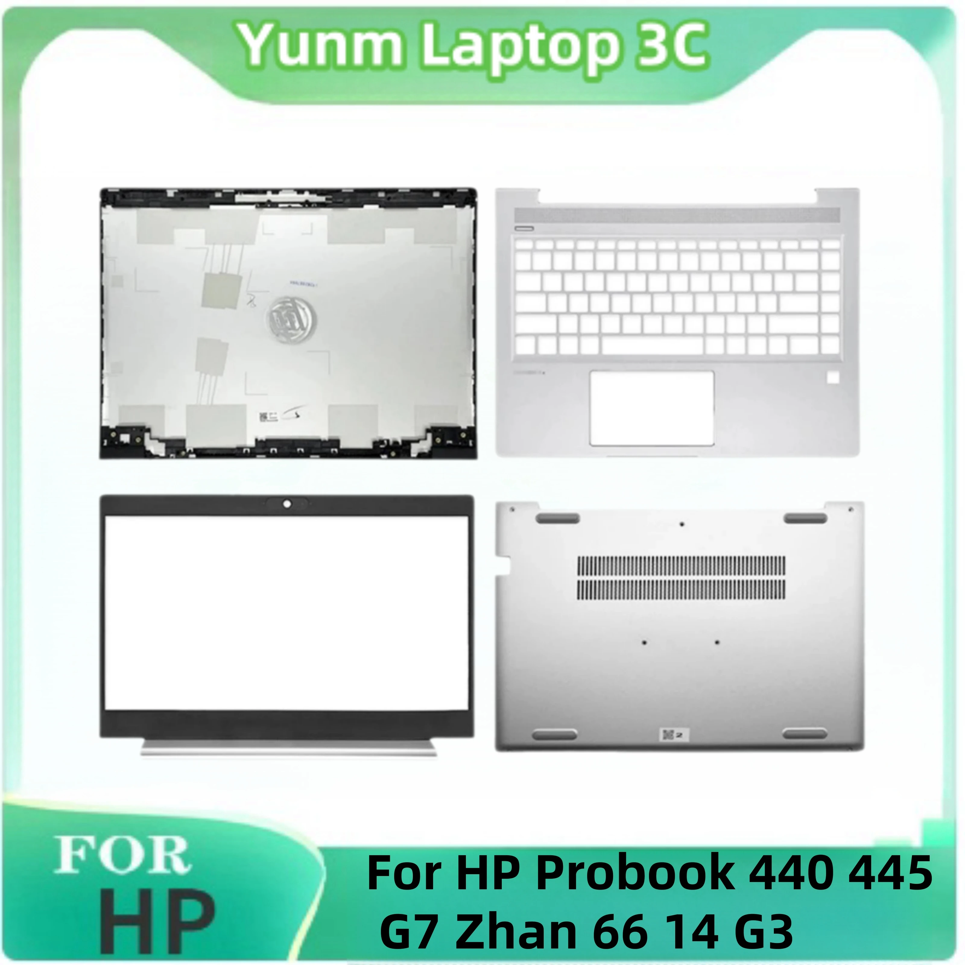 

New Original Laptop Case LCD Back Cover/Front Bezel/Palm Rest/Back Cover Top Case for HP Probook 440 G7 445 G7 Zhan 66 14 G3