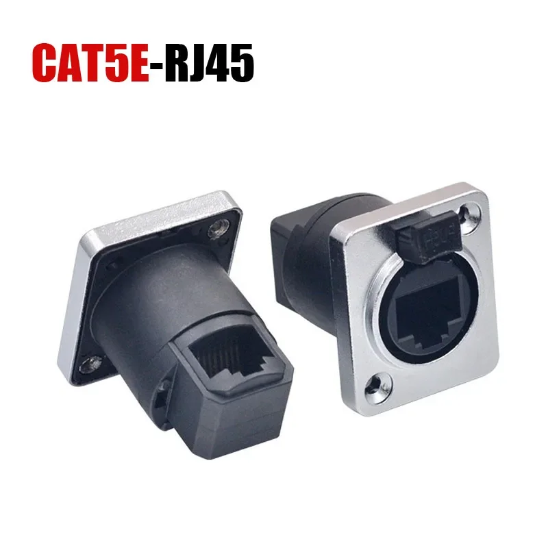 

CAT5E RJ45 Network Socket 8Pin Industrial Grade Waterproof RJ45 Straight Through Head Ethernet Connector for Data Transmission
