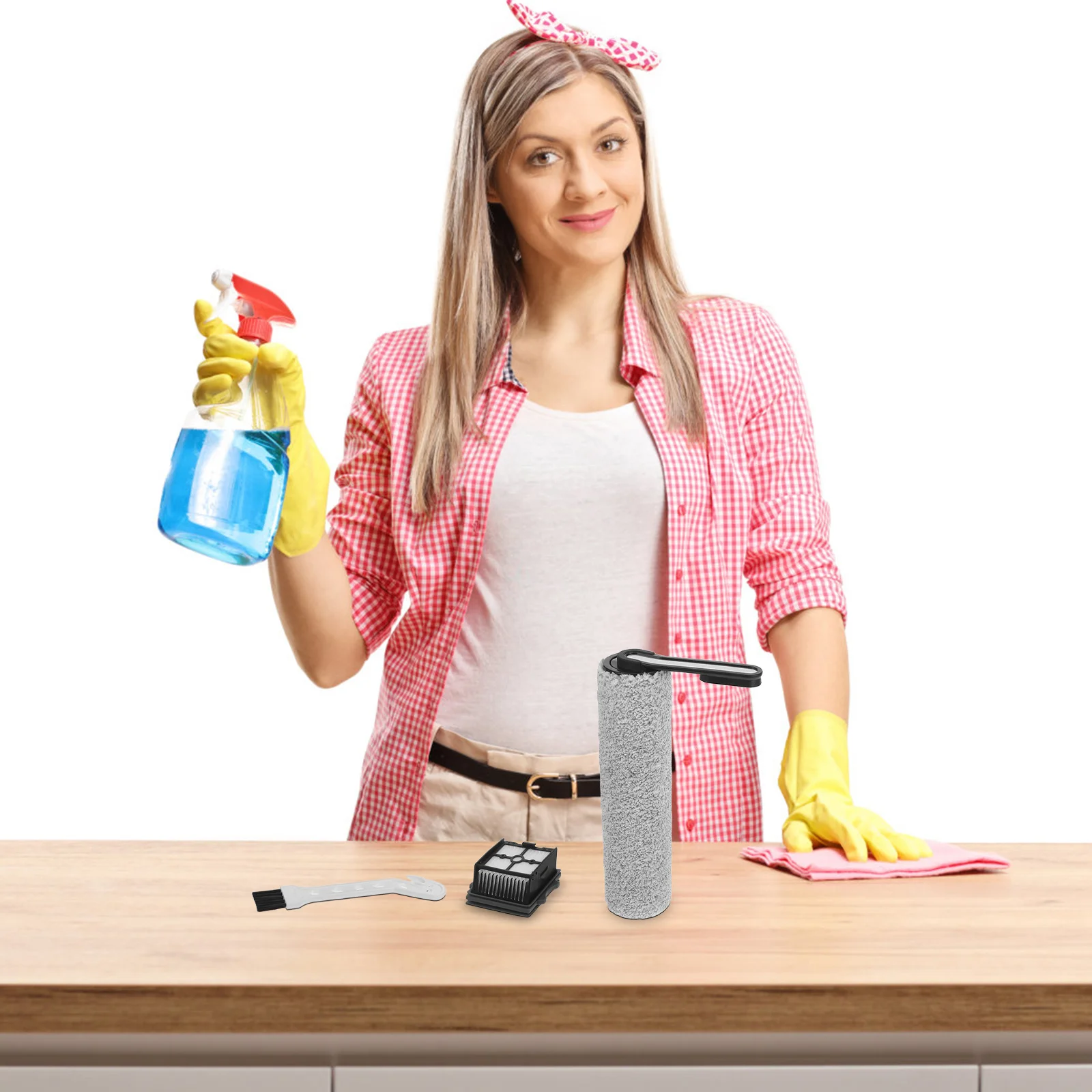 

1Set Scrubber Replacement Parts Brush Roller and Filter Bundle for Floor Scrubbers Fine Materials for Odor Removal and Spotless