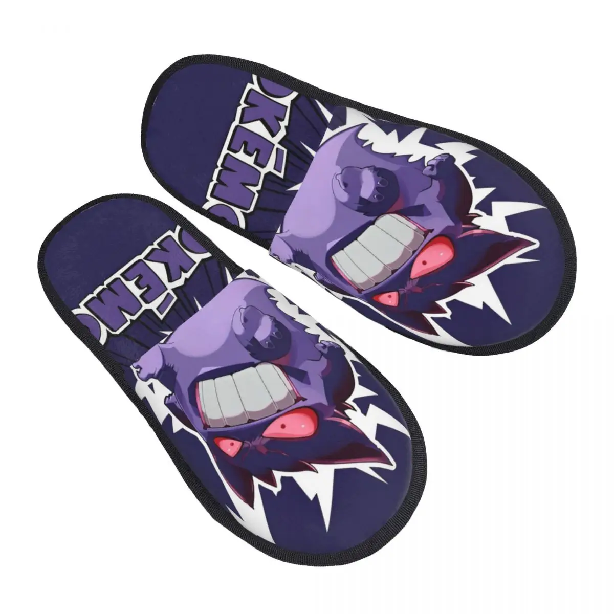 Casa de inverno chinelos de algodão pokemoned pikachu merch slides de pele do agregado familiar chinelos sala de estar aconchegante anti deslizamento slides