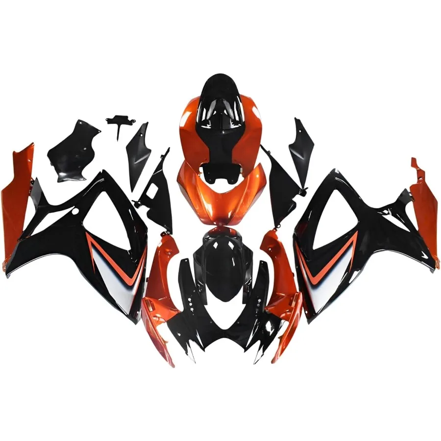 

Injection Orange Black Fairing Kit for Suzuki GSXR600 GSXR750 K6 Models 2006 2007 ABS Plastic Bodywork Set Enhanced Aerodynamic