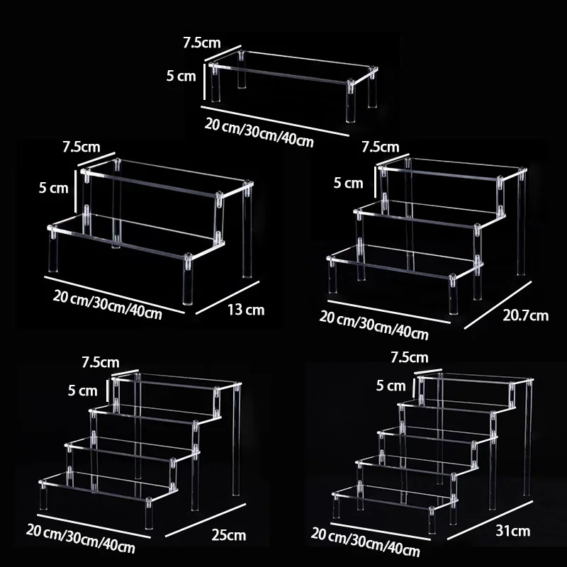 

Acrylic Stands for Display,Clear Cupcakes Display Risers Stand Cologne Organizer Acrylic Shelves for Amiibo Funko POP Figures