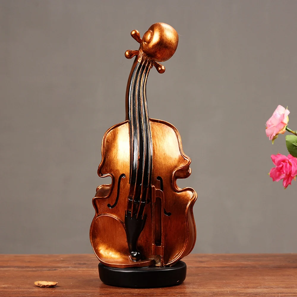 vintage violin model decoration piggy bank Home decoration living room bedroom Wine Cabinet  TV Retro Creative Model Ornaments