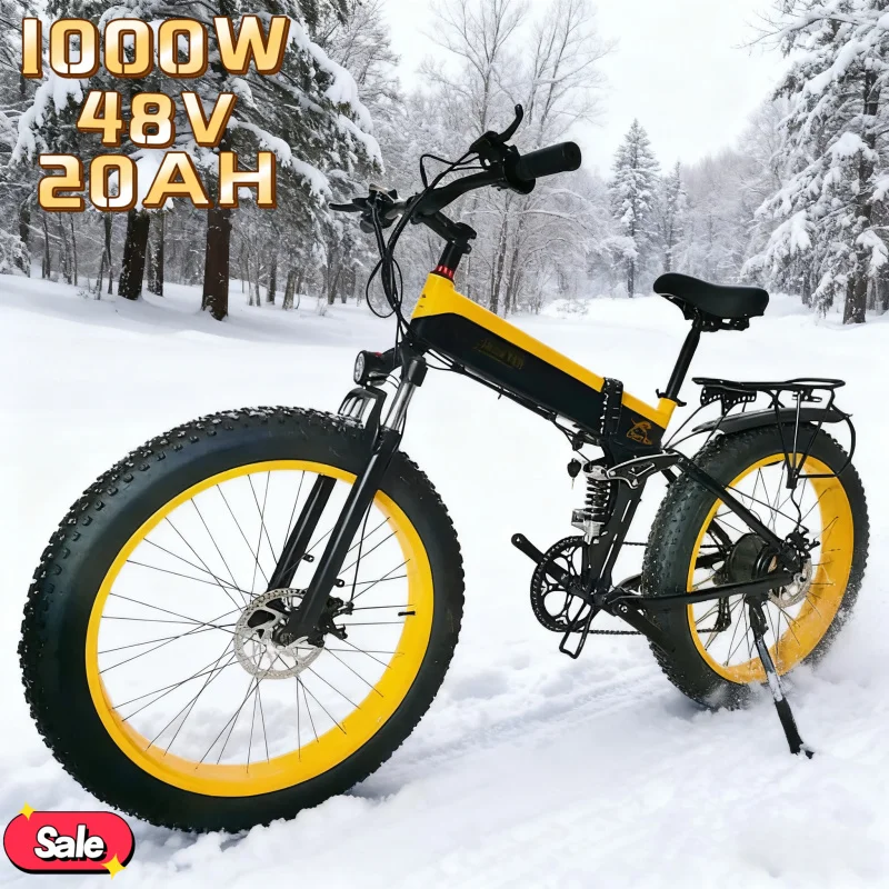 

26-inch electric bicycle 1000W powerful motor 48V 20AH battery electric bike strong and durable environmentally friendly riding