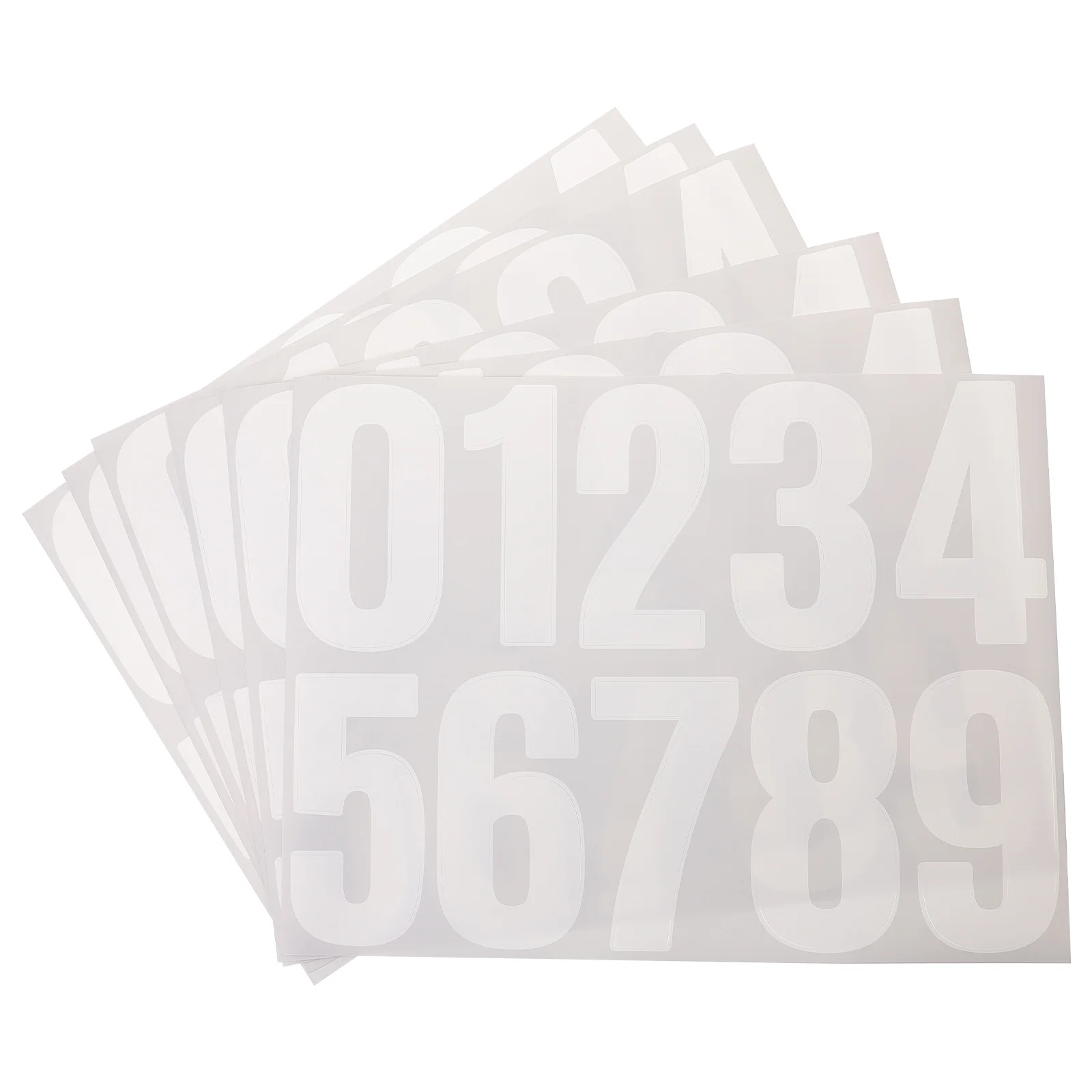 6 Blatt Zahlenaufkleber, selbstklebende Aufkleber für Briefkasten, Adressschilder, Mülleimer, DIY-Zahlen, große Etiketten, Fenster
