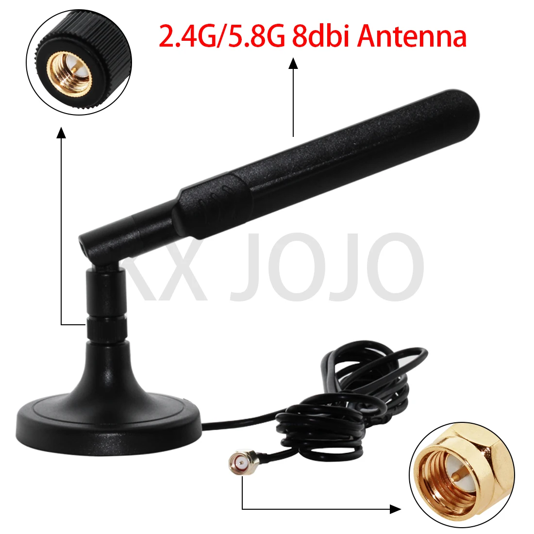 SMA Male to Female 1.5m/3m Extension Cable Base Magnetic Base WiFI Antenna Extension Internet Sgnal Antenna 1pc