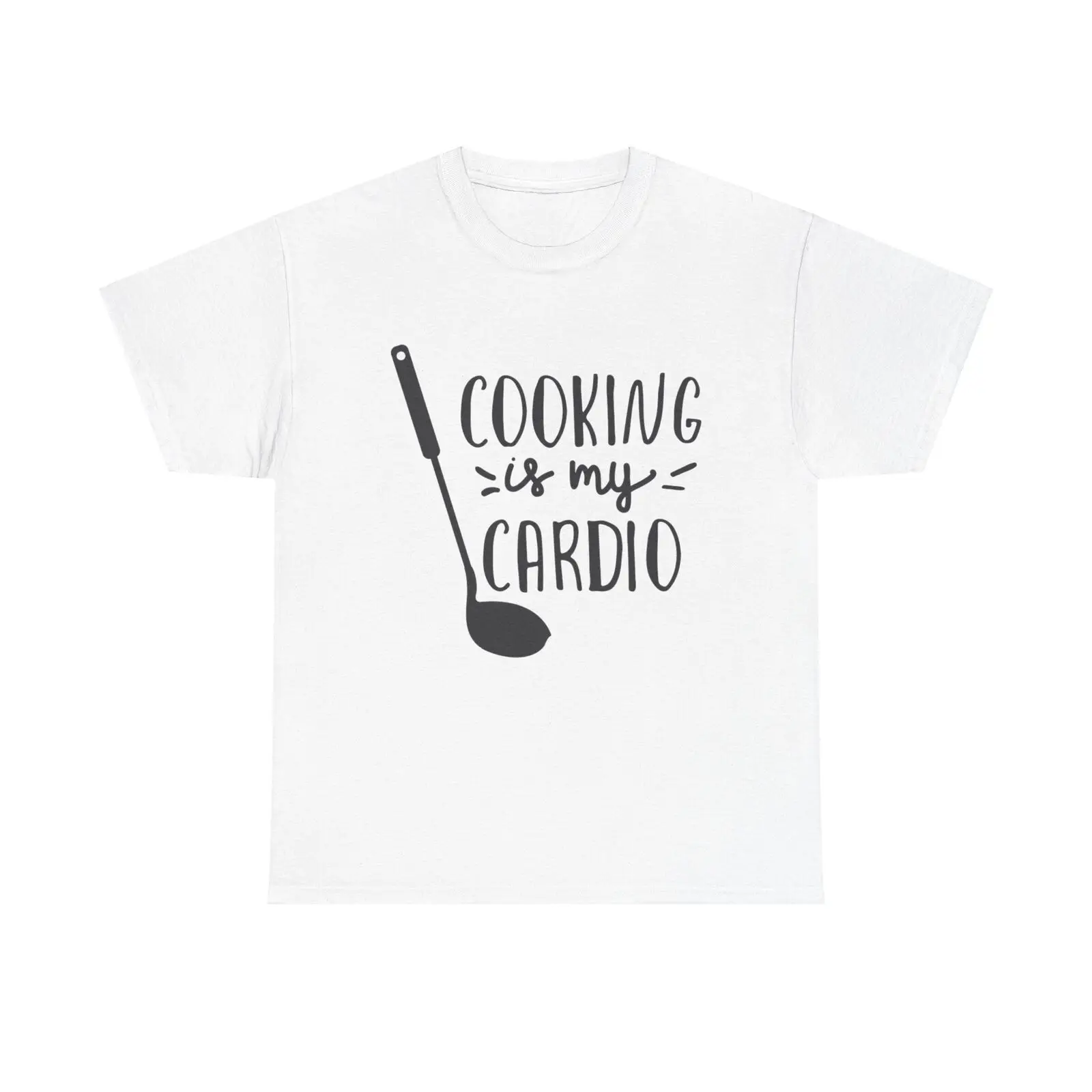 Cooking Is My Cardio T-Shirt - chef foodie funny baking gift food kitchen cute