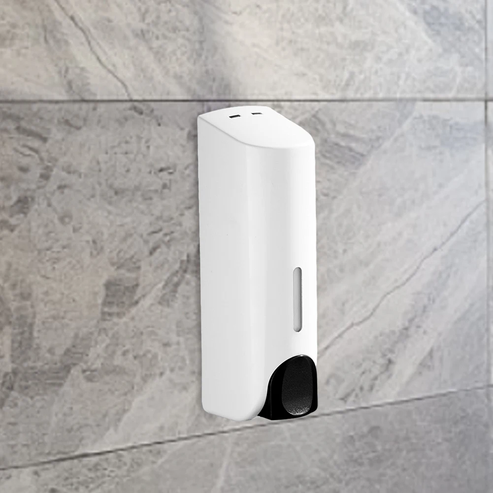 

350ML Liquid Soap Container Wall Mount Shower Gel Lotion Soap Dispenser Refillable with Clear Window for Home Hotel Restaurant