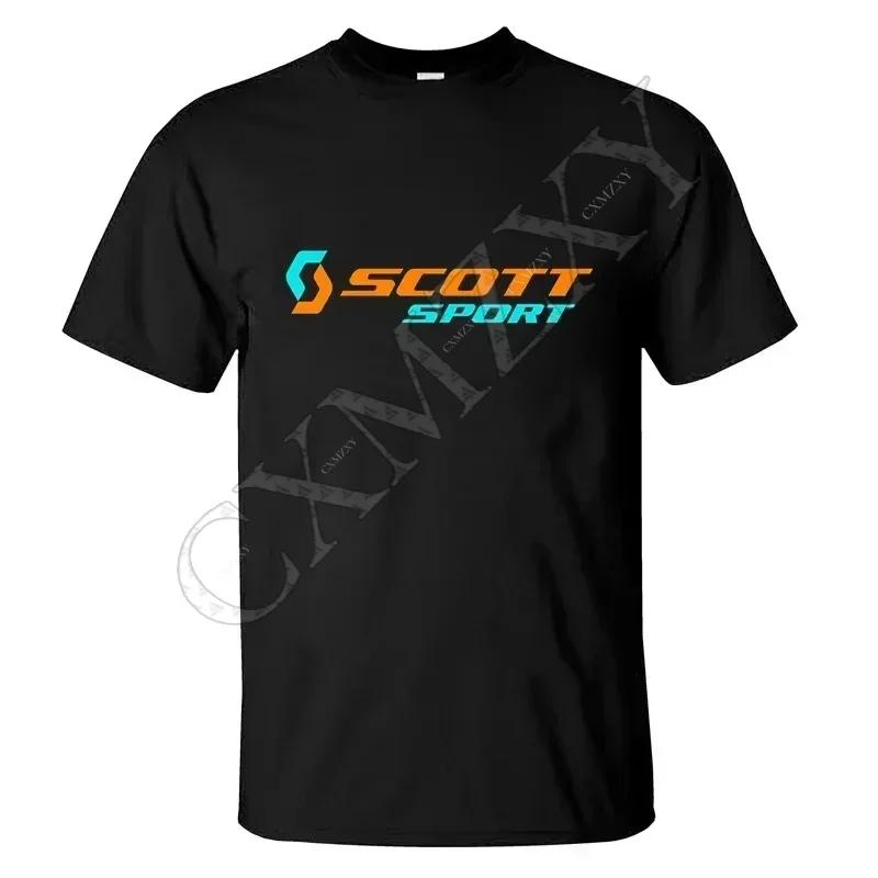 

2025 hot sale Men T Shirt Casual Scott and Sports moto Bike Logo T-shirt Graphic Summer Short Sleeves 100% Cotton S-3XL Cool Tee
