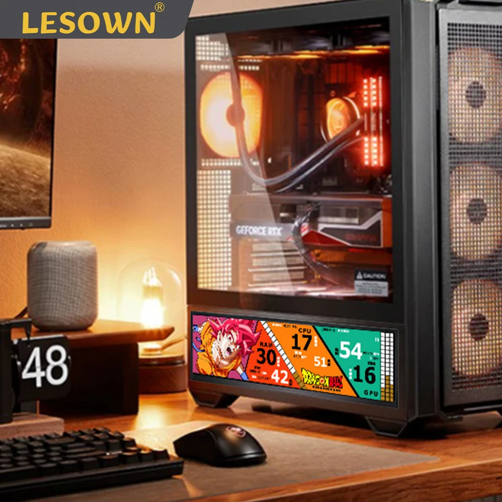 

LESOWN 7.9 inch HDMI Long Strip LCD Screen Display 400x1280 IPS Computer Laptop PC Aida64 CPU GPU Wallpaper Sub Monitor