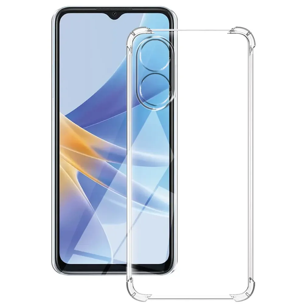 For OPPO A17 A17K Case Silicone Soft Shockproof Transparent Cover For OPPO A17 Clear Phone Case For OPPO A17K A 17 K Funda Coque