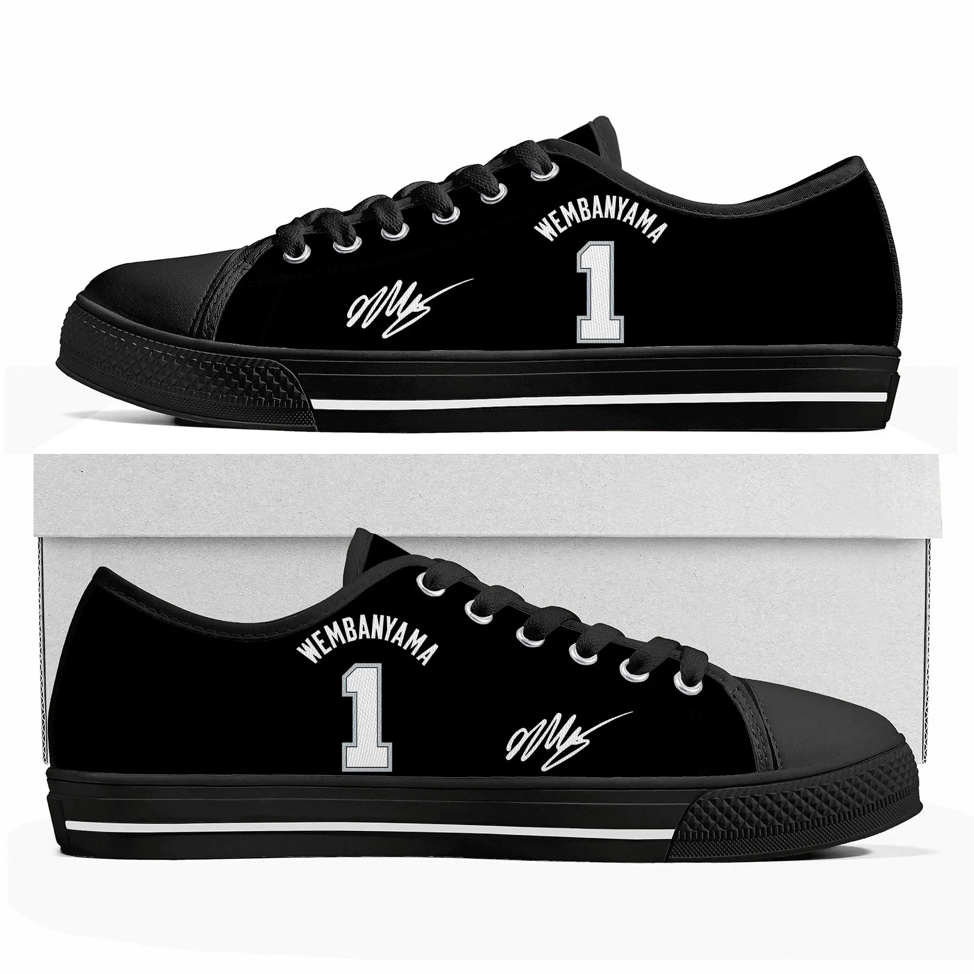 San Antonio basketball Low Top Sneakers Mens Womens Teenager High Quality Wembanyama No 1 Canvas Sneaker Shoes Custom made Shoe