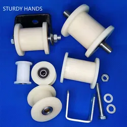 2Pcs Sliding Door Pulley H-groove Nylon Double Bearing Wheel Sheave Wheel Machinery Door Window Drawer Roller Furniture Hardware