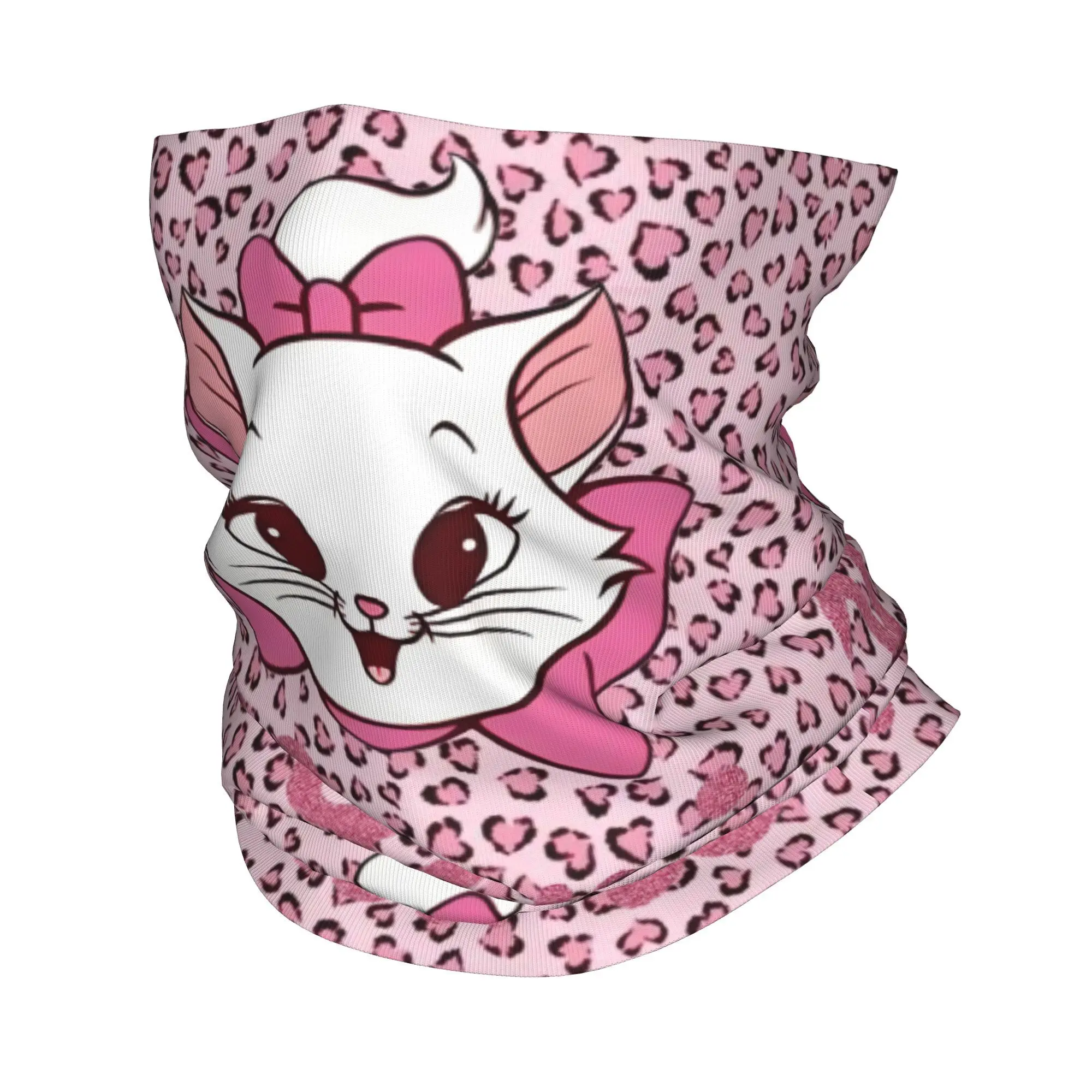 مخصص لطيف الطفل هريرة الرقبة الجراب النساء الرجال الأشعة فوق البنفسجية الوجه درع الشتاء ماري جرلي القط فيلم باندانا وشاح للتزلج