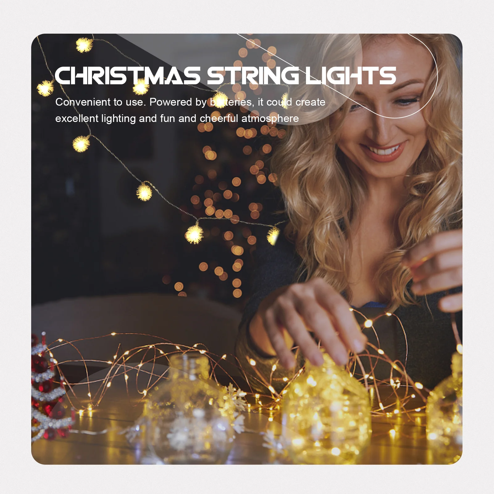 1 قطعة كرة ندفة الثلج سلسلة ضوء LED مصباح للزينة الرائعة مهرجان جو الحفلات المشهد الإضاءة مصباح ليد #1