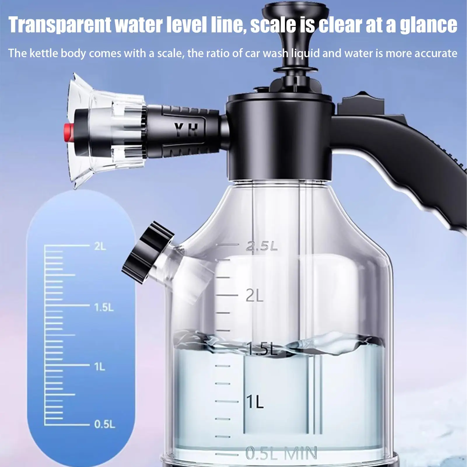 

Car Wash Foam Sprayer Garden Pressure Spray Bottle Car Washing Pump Spray Bottle for Garden Flower Watering Pet Cleaning Tool