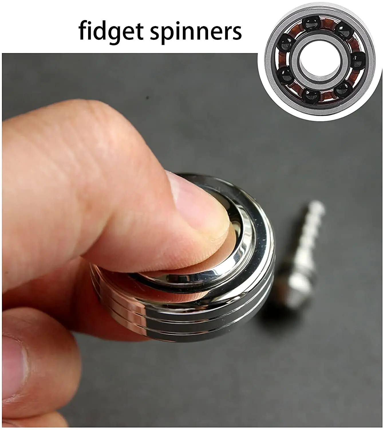 Fidget Spinner Stainless Steel Stress Resistant EDC Eliminated Toy Small Whirlwind Metal Bearings Relieve Adult Children Gift