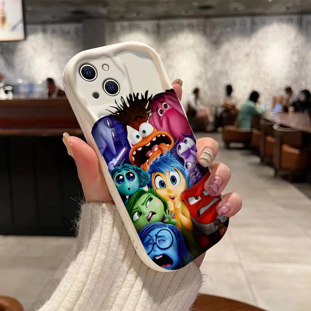 Anime Inside Out 2 3D Wave Case For Samsung A73 A72 A71 A55 A54 A53 A35 A34 A33 A25 A24 A23 A15 A14 A13 A05 A04 A03 4G 5G Cover