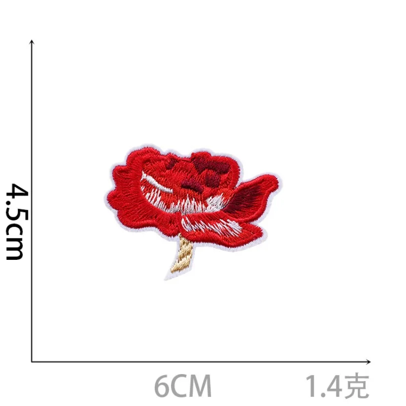 

2025 New Lotus Multi Functional Solid Color Cartoon New Rose Patch Sunflower Embroidery Label Decorative Patch Patch