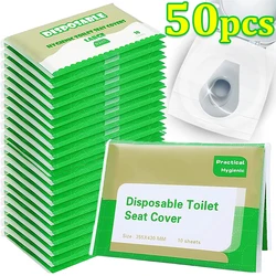 Coprisedile per WC usa e getta portatile Viaggio Campeggio Hotel Accessori per il bagno Tappetini per WC ad acqua solubile impermeabili degradabili