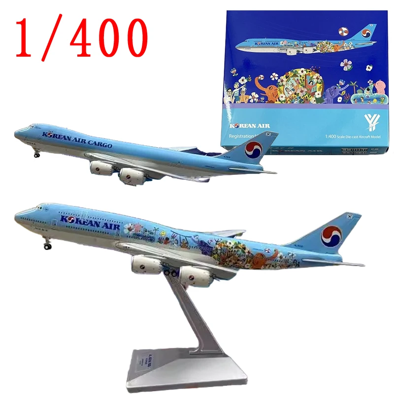 yy-wings-1-400-alloy-airplane-model-korean-air-b747-8-aircraft-model-toys-original-box-gift