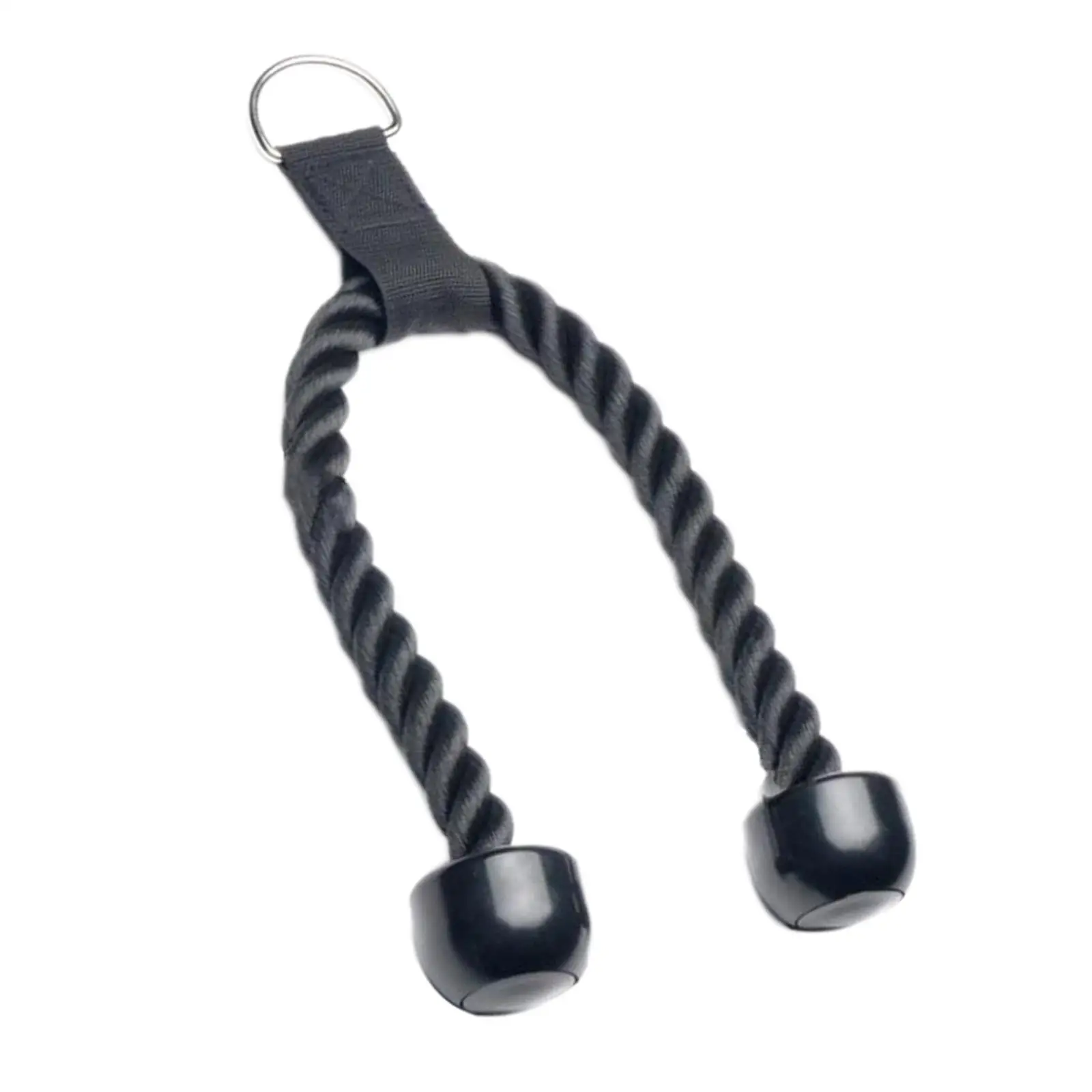 Tricep Rope Pull Down Cable Heavy Duty Pulley Attachments Accessories Trainer Rope Black for Fitness Shoulder Muscle Workout Gym