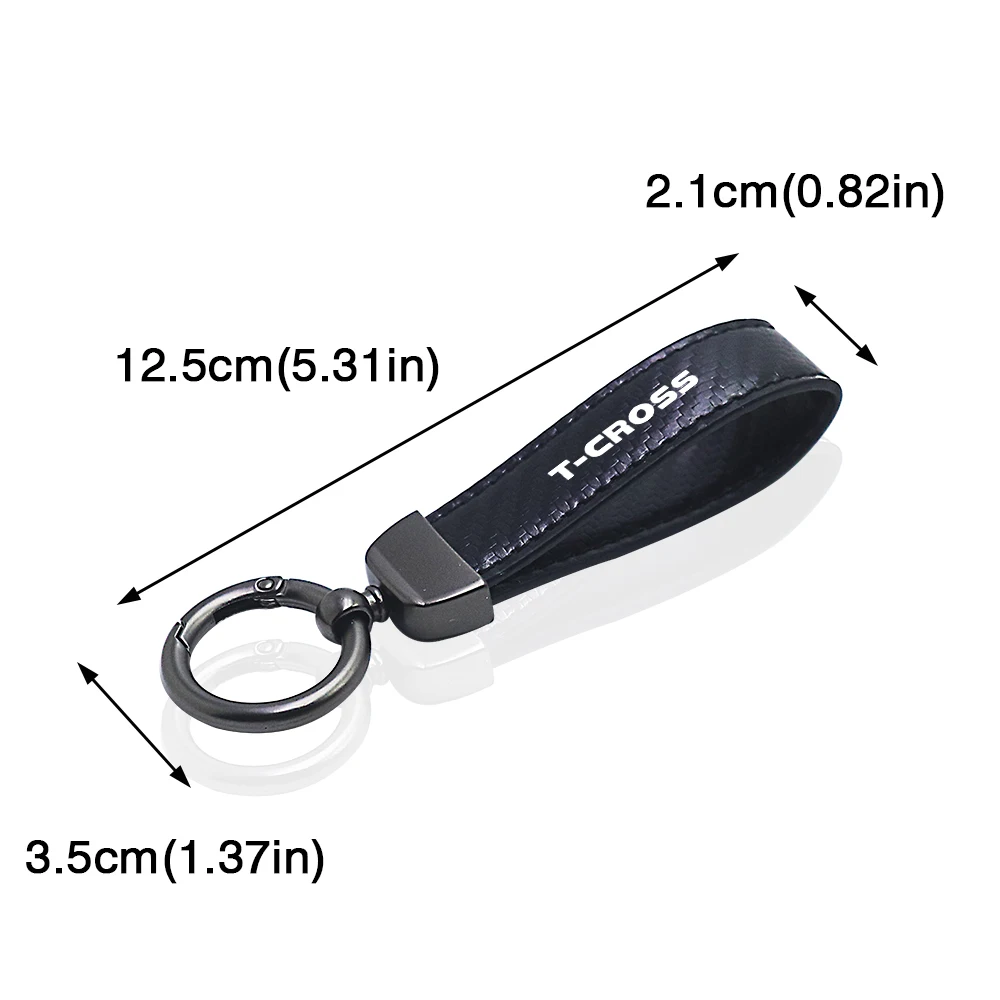 ل تيجوان t-الصليب t-roc سيارة مفتاح سلسلة حلقية ألياف الكربون المفاتيح اكسسوارات السيارات
