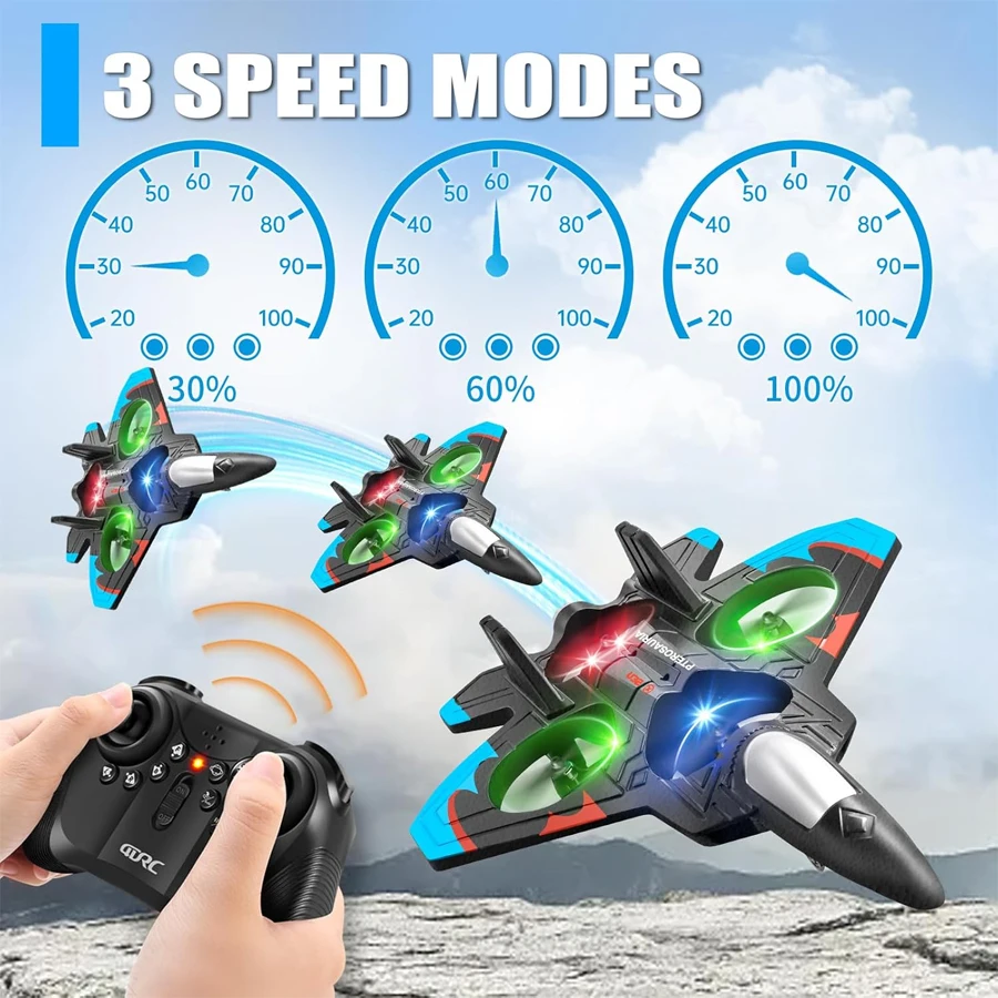 Aviões de controle remoto de espuma V32 Aviões RC 360 °   Flip Fighter Jet Toys Stunt Roll RC Avião Avião Brinquedo Presentes para Crianças Adultos