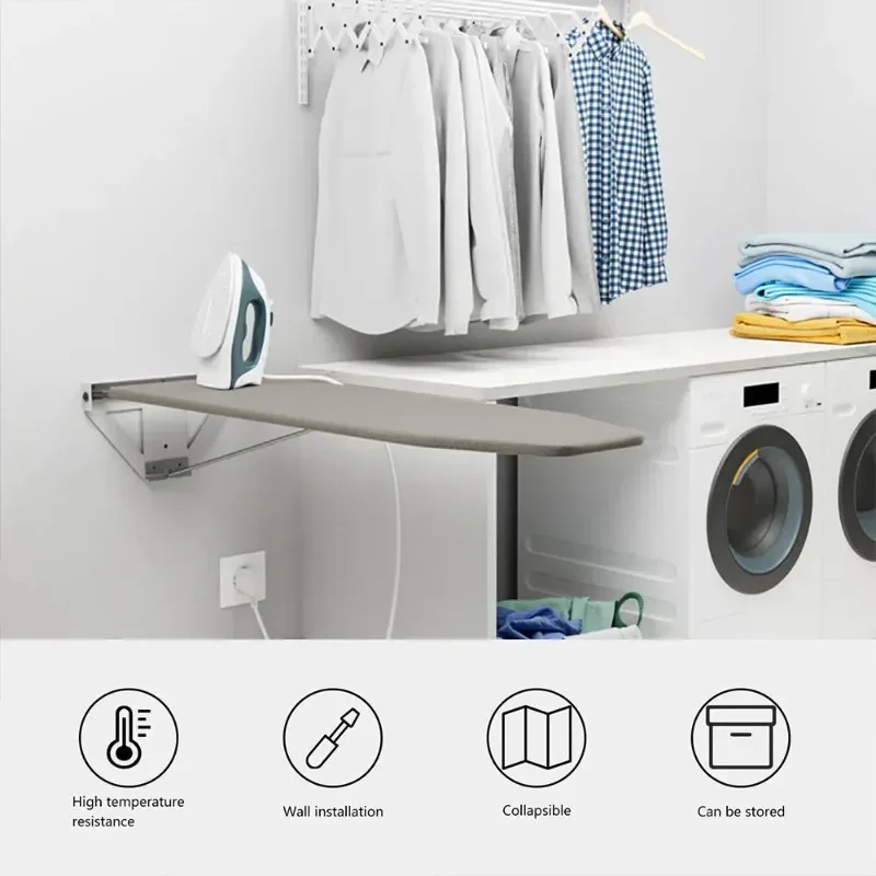 

[Wall-Mounted Rotating Ironing Board] Wall-Mounted Rotating Ironing Board - Compact for Home & Dorm - Heat Resistant