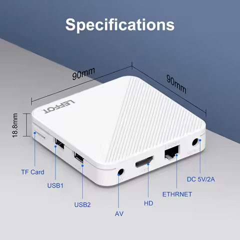 LEFFOT H313 Android 14 Smart TV Box ATV TV Box 4K@60fps 100M/LAN Wifi6 BT5.0 Google Voice Assistant Media Player Set Top Box