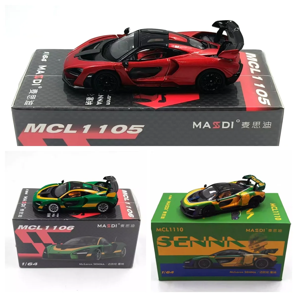 

Модель MASSDI 1:64 Модель автомобиля из сплава Senna Supercar