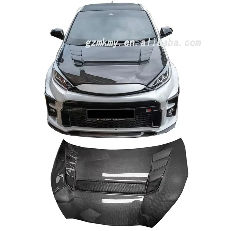 

For GR Yaris Hood Style Carbon Fiber Hood Open Hood Car Front Cover Body Kit