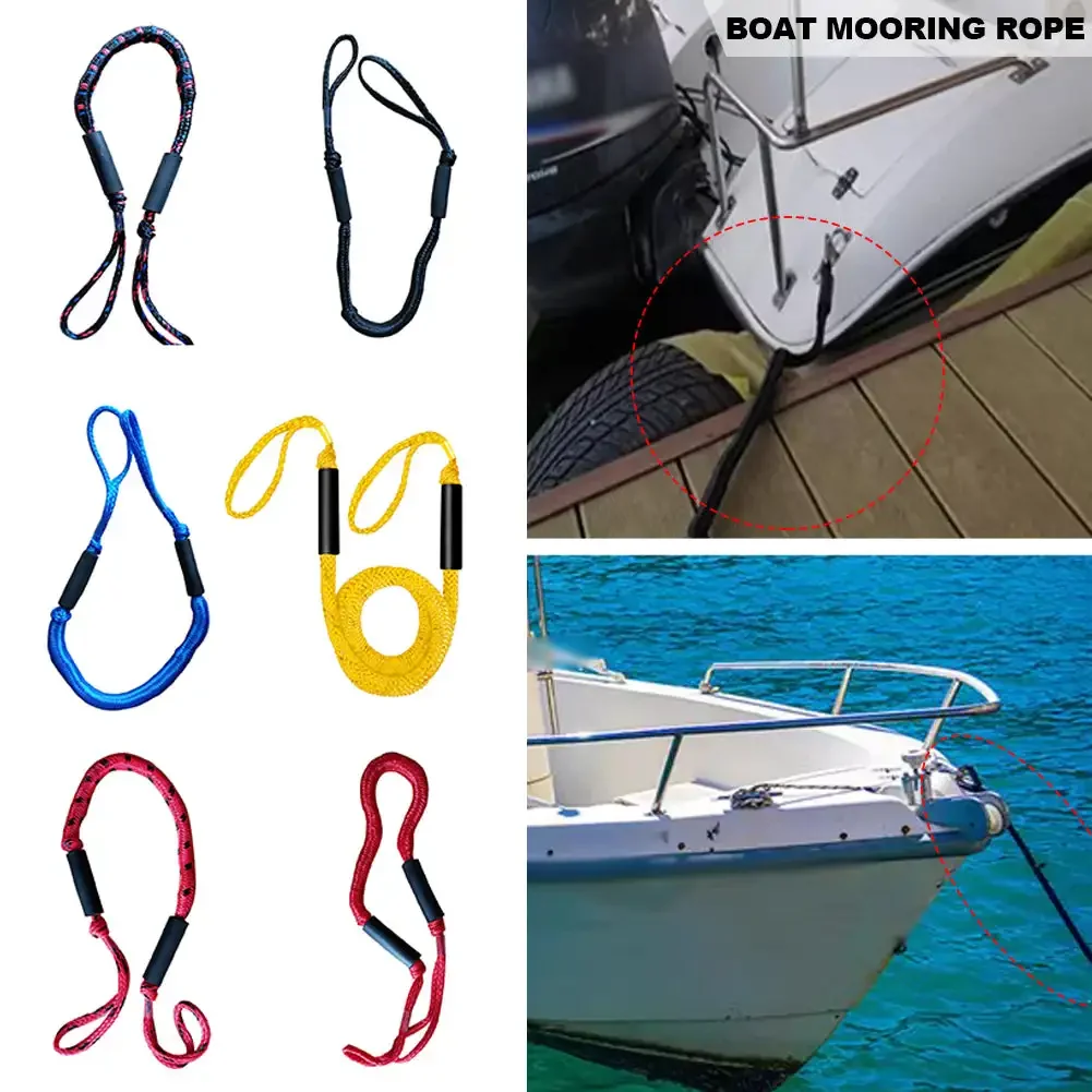 

1.2m/3.3ft Dock Line Boat Ropes Mooring Rope Boat Bungee Dock Dockline for Kayak Watercraft Jet Ski Pontoon Canoe Power Boat