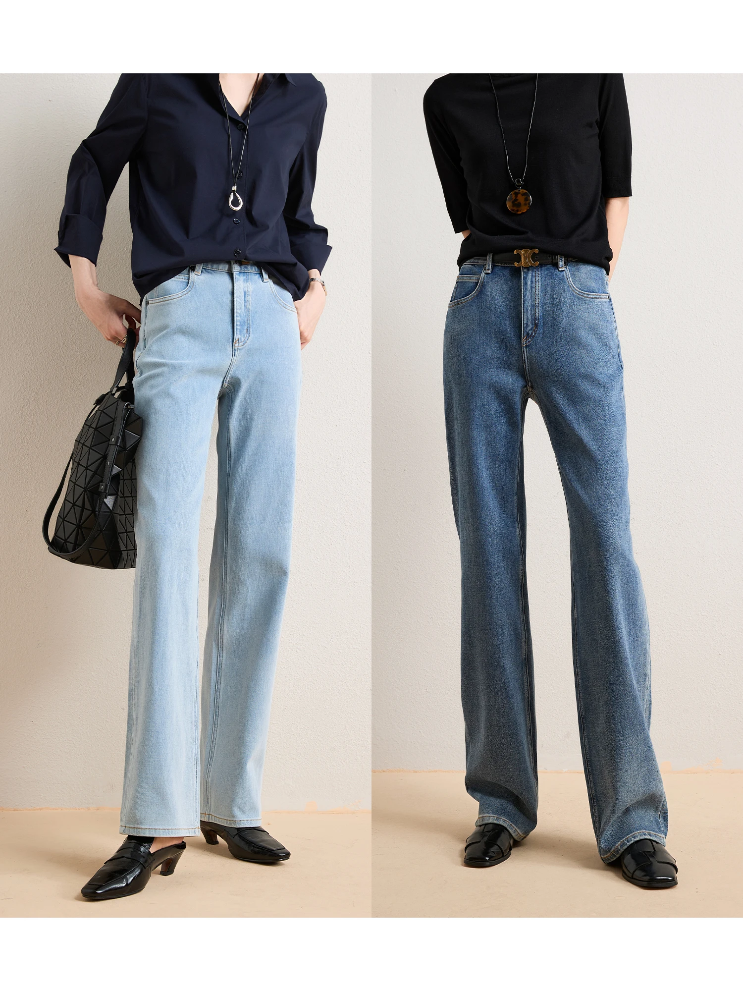 

ChangDX Леггинсы с эскизом, прямые джинсы, итальянские 3D пошивные элементы, свободный крой, высокая талия, молния, повседневные хлопковые женские джинсы