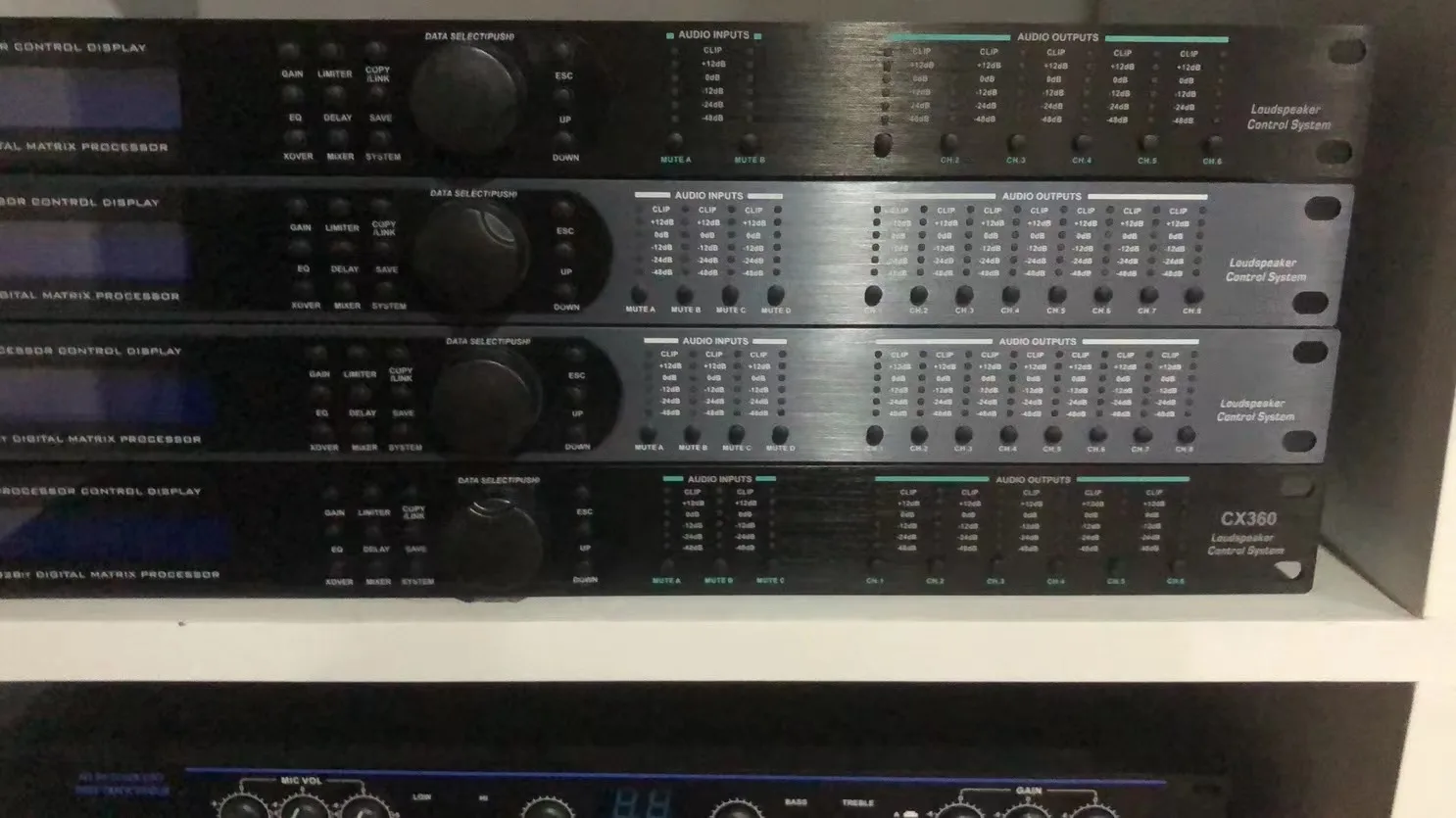 Processador de áudio digital profissional dbx260 3 em 6 saídas 260, gerenciamento de alto-falantes, efeito crossover de palco, software original para pc