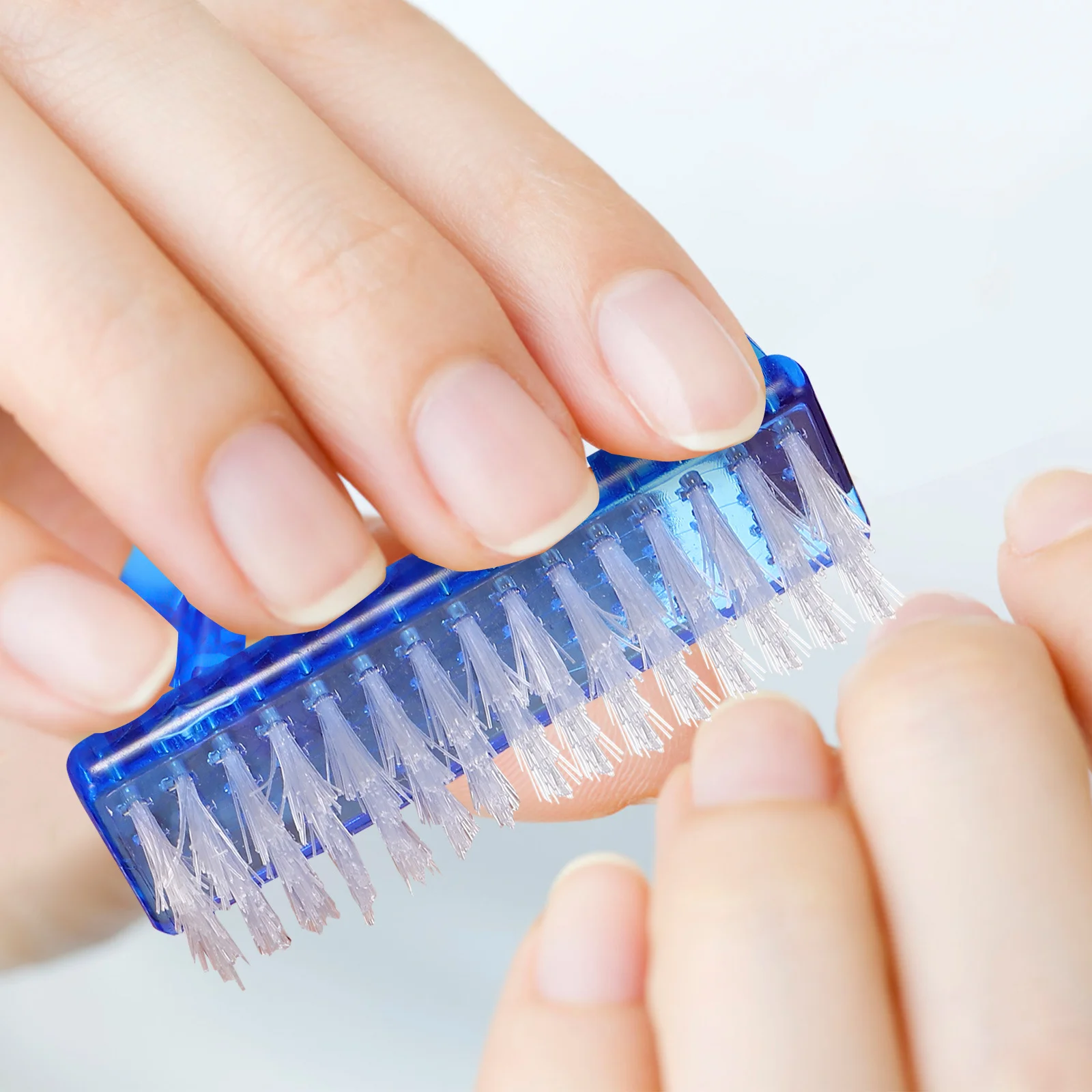 6pcs Plastic Nail Brush Handle Grip For Fingernail Cleaning Pedicure Manicure Tool Dust Remover Scrubber Bathroom Kitchen Travel