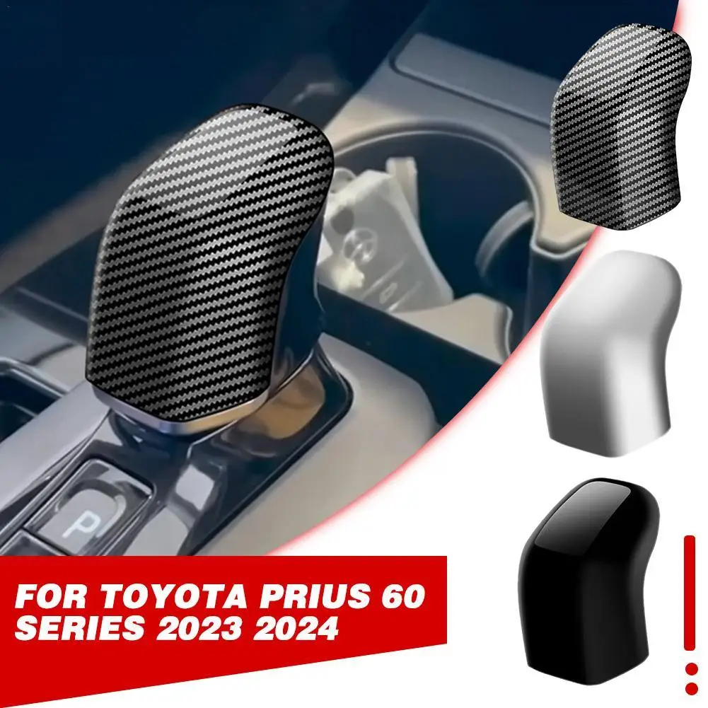 For Toyota Prius 60 Series 2023 2024 ABS Carbon Fiber Car Gear Shift Head Decorative Cover Trim Styling Accessories 3 Color