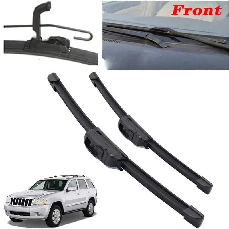 Front Windshield Wiper Blade For Jeep Grand Cherokee WK WK2 MK3 MK4  2005-2019  Windscreen Window Brushes Glass Blades Car A